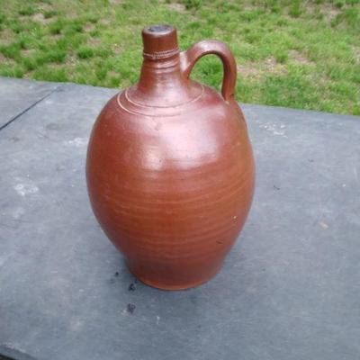 Brown pottery jug