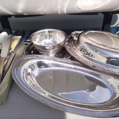 Clean vintage silverplate