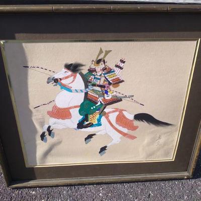 Hand painted oil on silk
