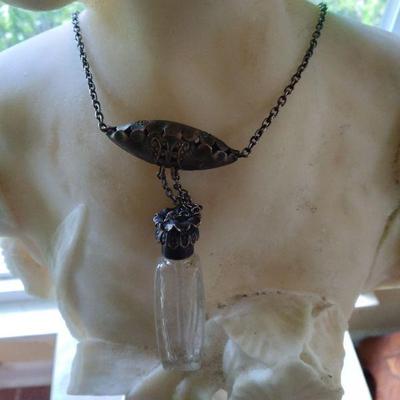 Antique hanging perfume necklace