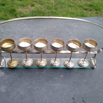 Silverplate  art deco cordial tantalus