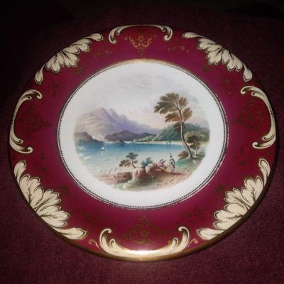 Hand painted English dessert plates