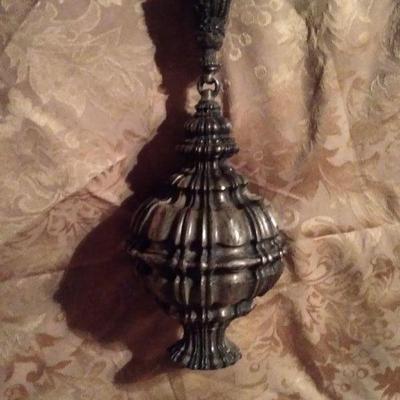 Antique solid bronze large hanging censor