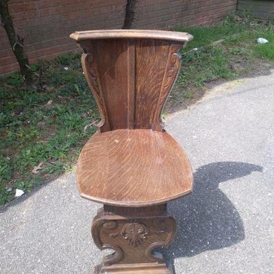 Oak figural chair