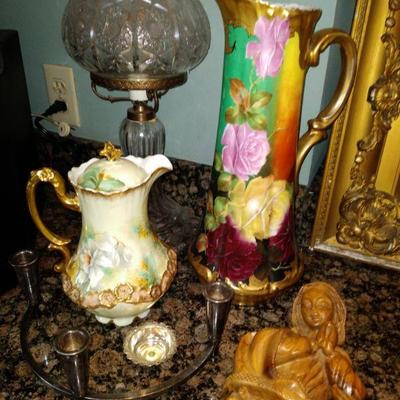 Limoges silver carved madona ++!