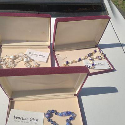 Glass italian venietian  jewelry collection