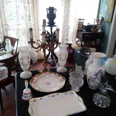 Nippon porcalian lalique glassware and decorative items