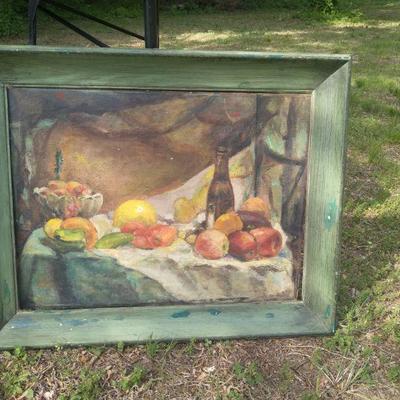 Signed framed mcm oil on canvas