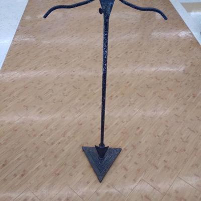 Wrought iron art deco coat holder