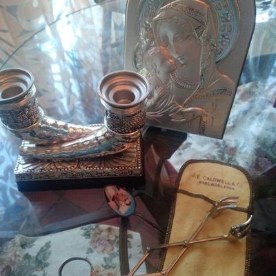 Sterling judiaca 800 enamel spoon