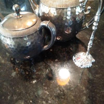 Silverplate and pocket watch holder