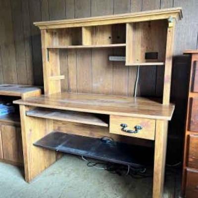 https://ctbids.com/estate-sale/34797/item/3906498/48x54x24-Wood-Desk-With-Shelves