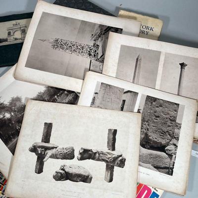 NEW YORK CITY PAPER EPHEMERA | Large lot of mixed NYC paper ephemera including: postcards, photo albums, history books, tin-type...