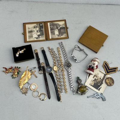 Group Costume Jewelry | Including women's fashion watches, including with faces marked Gucci, Helbaqs, and Charles Delon, plus two...