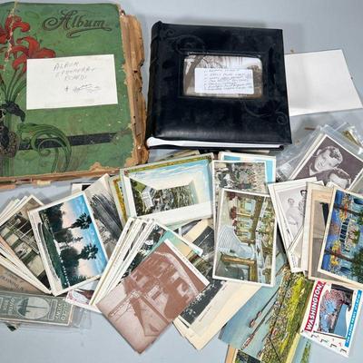 ANTIQUE & VINTAGE POSTCARDS AND OTHER | Large mixed lot of antique and vintage postcards, stamps, and more!

