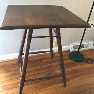 antique table 22 X 22 X 28" $65
