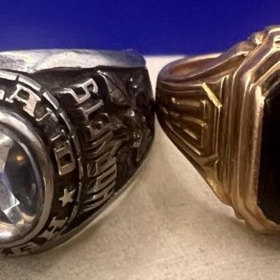 Two High School Class Rings