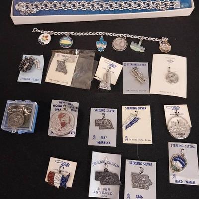 JP020 - Sterling Silver Charms and Bracelets 