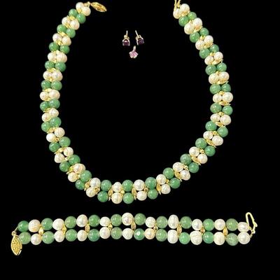 CGJ008 - Jade, Pearl, Amethyst Jewelry