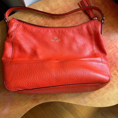 Kate Spade New York Red Leather Shoulder Bag – Chic & Timeless