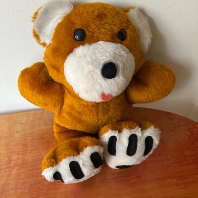 Vintage Brown and White Teddy Bear Plush