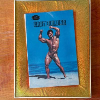 Vintage Bodybuilding Poster in Glitter Frame