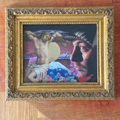 Framed Mixed-Media Collage Art