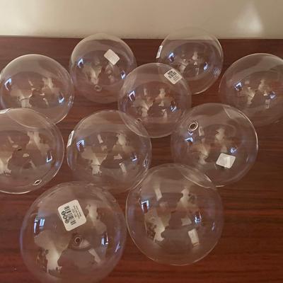 Small Clear Glass Bubble Balls (Set of 10)