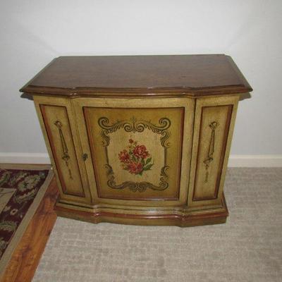 Stereo cabinet with receiver, turntable and 8 track