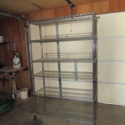 Stainless rolling shelf