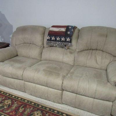 Couch with power recliners