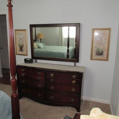 Vintage Bassett dresser with mirror