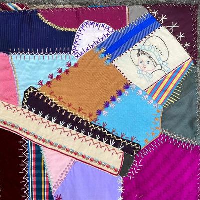 Crazy quilt squares -box filled plus backing material