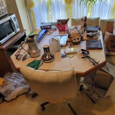 vintage vinyl naugahyde, laminate kitchen table, chairs