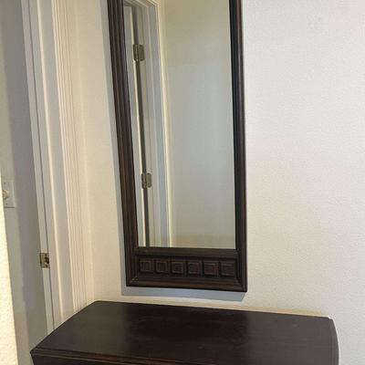 Antique Drop-Leaf Table and Mirror