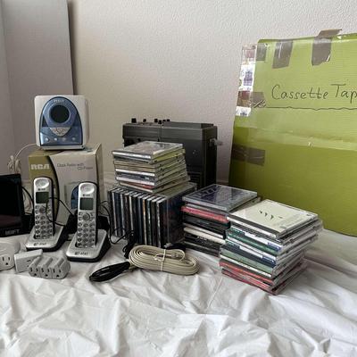 CD's, Cassettes, and small electronics