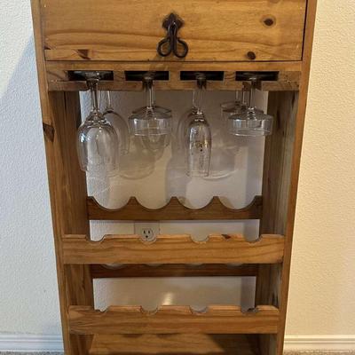 Rustic Wooden Wine Rack