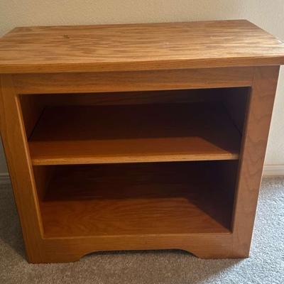 Solid Oak Bedroom Stand with Open Shelving