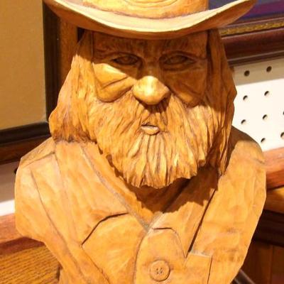 Carved Wood Cowboy
