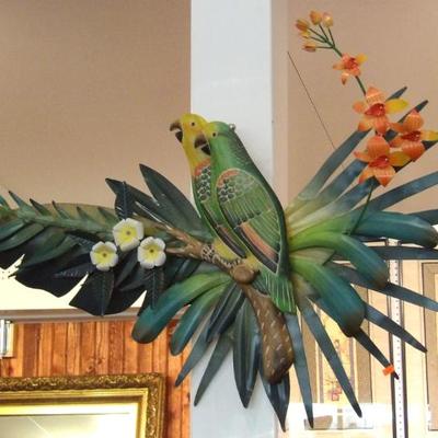 Large Metal Bird Decor 