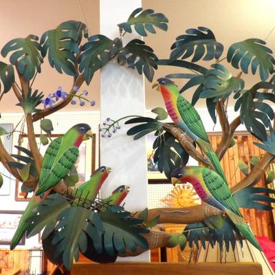 Large Metal Bird Decor 