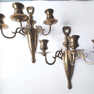 Brass Wall Candelabra 