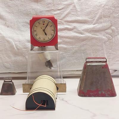 Vintage General Electric Clock, Door Bell & Other Bells