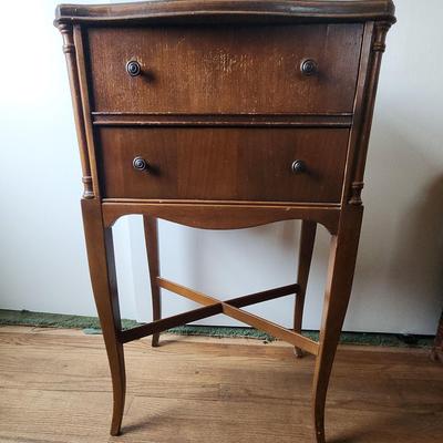 Vintage Side Table w/Cross Base