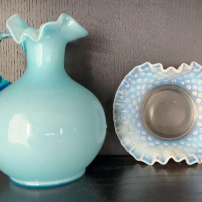 Robins Egg Blue Fenton Glass Decor