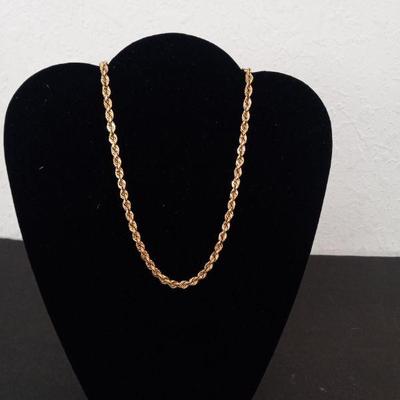 Vintage 10k 22" 5mm Lobster Claw Clasp Chain - TW 40.4g