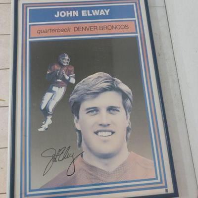 Framed Limited Edition Geo Graphics John Elway Denver Broncos Lithograph with COA - 25" x 37"