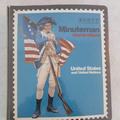 Minuteman Album for United States & United Nations with Some Stamps in Correct Places