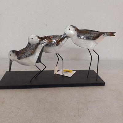 Coastal Home Hammered Metal Shore Birds Sculpture