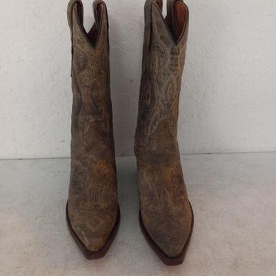Dan Post El Paso Collection Women's Western Leather Boots with Square Snip Toe #DP3247 - Size 7½M